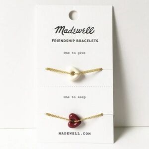 Madewell Heart Chain Friendship Bracelet Set